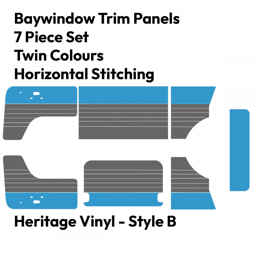 Heritage Vinyl Panel Set Style B - VW Baywindow 1968 - 1979